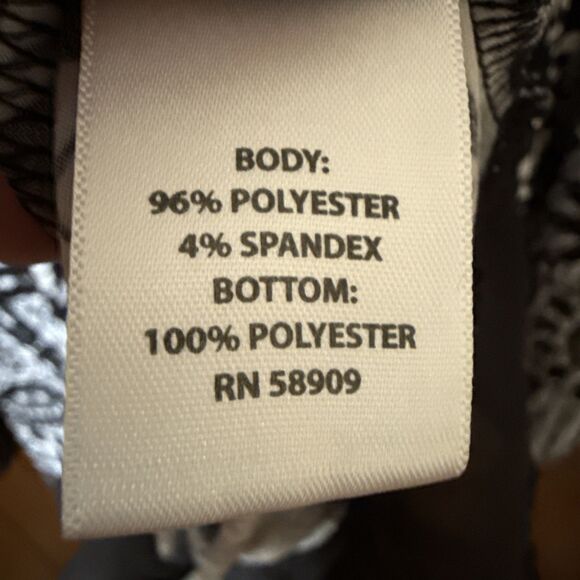 Allison Daley Womens SZ L Black White Top Polyester 3/4 Sleeve Stretchy No Iron - Picture 4 of 5